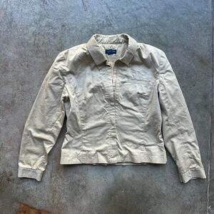 Ann Taylor Cream Beige Jacket With Zip